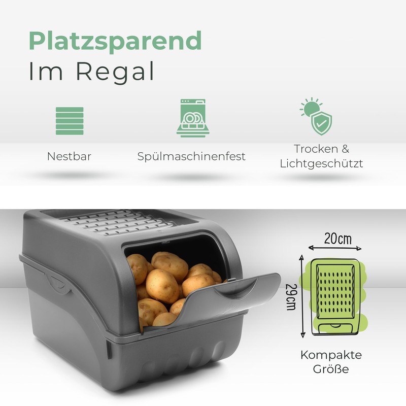 Novaliv Vegetable Box Potato Storage Container 3.5 L to 9