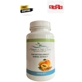 NATURE'S ONLY CHOICE LLC Apricot Capsules 20:1 (100 Capsules) 600 Mg per Capsule, USA