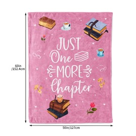 PRSTENLY Book Lover Gifts, Book Gifts Throw Blanket, Bookish Gifts, Gifts for Book Lovers Women Teen Girls on Birthday Christmas Graduation, 50"x60", Pink