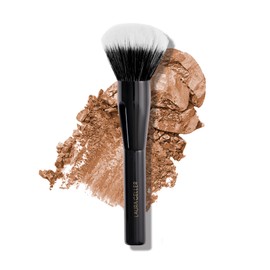 LAURA GELLER NEW YORK LAURA GELLER Full Face Powder Makeup Brush with Wooden Handle in Midnight Black C Foundation, Setting Powder, Blush, Bronzer, Highlighter and Luminizers C Sheer, Even Application and Blending Makeup