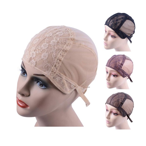 Double Lace Wig Cap Weaving Wig Cap with Adjustable Straps