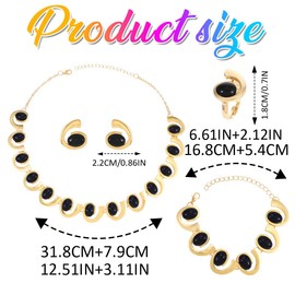 Choker Necklace Set Gold Vintage Necklace and Earring Sets Dressy Prom Jewelry Set for Women (Gold)