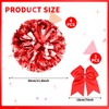 4 Pcs Cheerleading Pom Poms with Cozy Handles for Adults