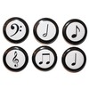 Musical Note Circle Fridge Magnets (25mm) Made in UK by