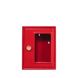 BURG-WÄCHTER, Emergency Key Box with Hammer, 1 Hook, Sheet Steel, Height: 167 mm, 6161, RAL 3020 Red