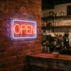 iDecoMart 16 Inch LED Open Sign, Ultra Bright 5 Modes