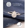 IMOLOVE Moissanite Pear Shaped Engagement Rings For Women Size 4-11,