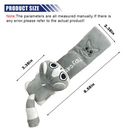 2PCS Cute Car Seat Belt Pad - Cartoon Cat Seatbelt Cushion Protector Auto Seat Belt Cover for Kids and Women - Soft Comfortable Harness Pad Seatbelt Shoulder Strap Covers for Cars Backpack (Grey Cat)