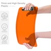 Piasoenc Plastic Clipboards, Translucent Clip Board with Low Profile, Orange