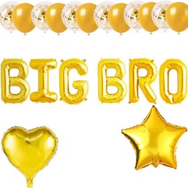 Big Bro Balloons, Big Brother Banner, Big Bro Newborn Baby Announcement Gender Reveal Baby Shower Party Supplies Decorations