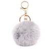 jtkdxqs Pom Pom Keychain Soft Artificial Rabbit Fur Plush Fluffy