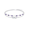 Dorunmo Infinity Bracelet Purple Bracelet Sterling Silver Ankle Bracelets for