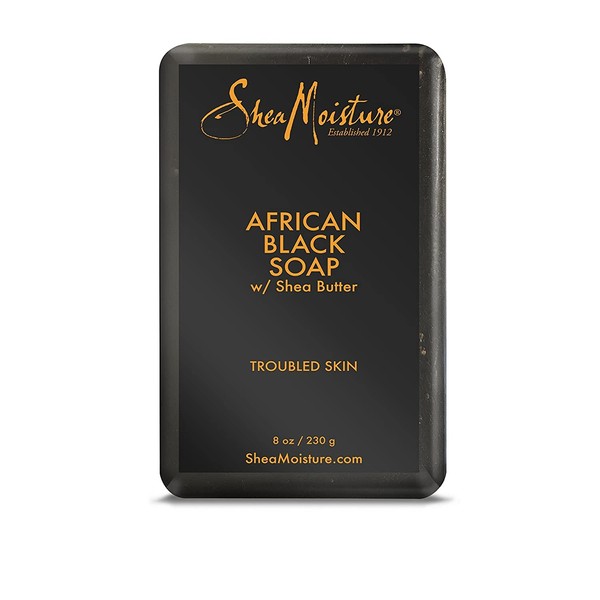 Shea Moisture African Black Soap With Shea Butter 8 oz (Pack of 5)
