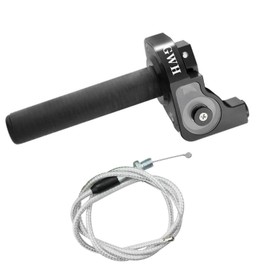 GWH Motorcycle CNC Universal Throttle Grip 7/8" 22mm Quick Twister with Throttle Cable for KLX CR CRF EXC XR CRF50 CRF230 50 70 110 125 230 250 Dirt Pit Bike Motocross Motorbike ATV (Black)