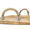 IMAX 71727-2 Tabari Wood Trays with Jute Handle, 2-Pack