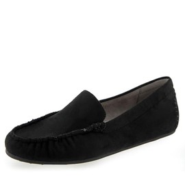 Aerosoles Women's Driving Style Loafer, Black Faux Suede, 10 Wide