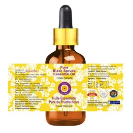 Deve Herbes Pure Black Spruce Essential Oil (Picea Mariana) with Glass Dropper Steam Distilled 10ml (0.33 oz)