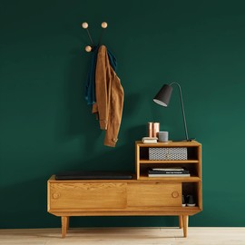 Quttisay Dark Green Wallpaper Peel and Stick Wallpaper Green Contact Paper 15.7 inch x 196.8 inch Solid Green Self Adhesive Wallpaper Textured Removable Matte Green Contact Paper for Cabinets Vinyl