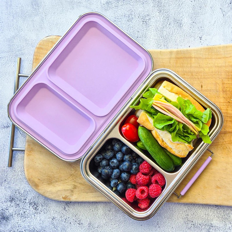 EcoCocoon Bento Lunch Boxes - 2 Compartment, Limoncello