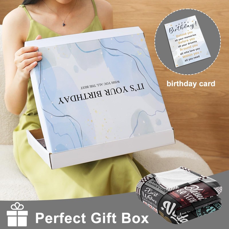 80th Birthday Gifts for Men, 1946 Blanket Gift for 80