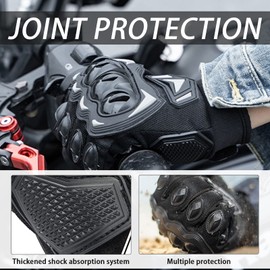 PNGOS Motorcycle Gloves Men Motorcycle Gloves Men Women Breathable Touch Screen Full Finger Motocross Gloves MTB Men Driving Cycling Scooter (M)