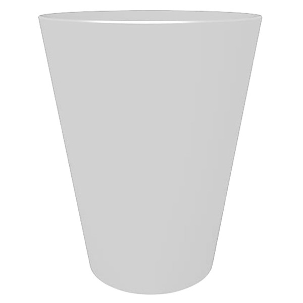 Bloem Tall Finley Tapered Round Planter: 14" - Casper White