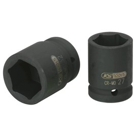 KS Tools 515.1730 Hexagon impact socket, short, 1", 30mm