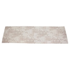 FRANK FLECHTWAREN Table Runner Ornament, Cream Base Fabric, Delicate Baroque Look in Rose, 74% Polyester, 26% Cotton, Dimensions: 40 x 140 cm
