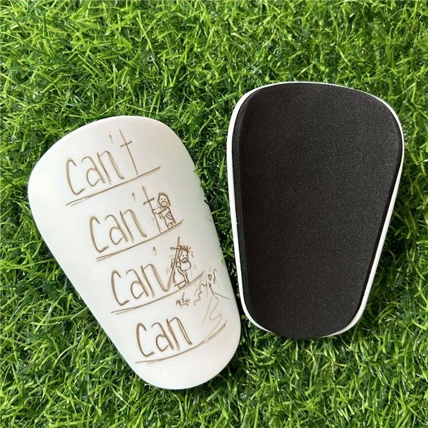 Cartoon Letter Pattern Football Shin Pads, 1 Pair Football Shin