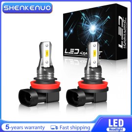 SHENKENUO H11/H8 LED Bulbs 6000K Cool White Super Bright Fog Light DRL Light High Power