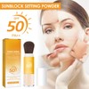 SPF50+Mineral Sunscreen Setting Powder,SPF 50 Mineral Brush Powder,SPF 50 Face