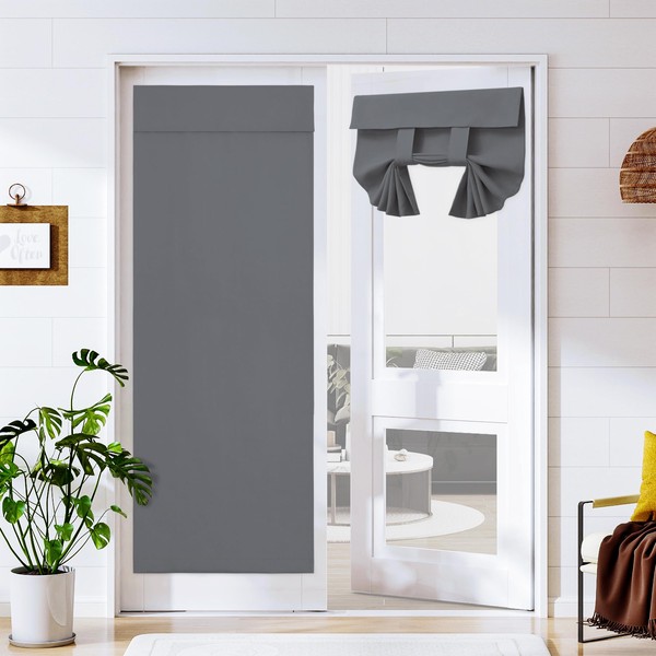 Easy-Going French Door Curtains, Thermal Insulated Privacy Blackout Door Window