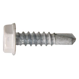 Hillman Hex Washer Head Self-Drilling Screw (#10 x 3/4" White Head)