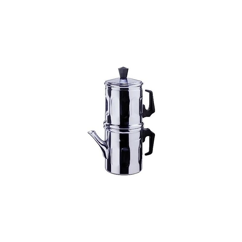 Ilsa Traditionelle Caffettiera Napoletana, Alluminium, Tassen: 3 – 4