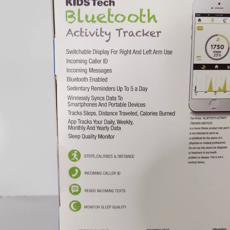 Vivitar KidsTech Bluetooth Activity Tracker Watch Calories Distance Step Sleep