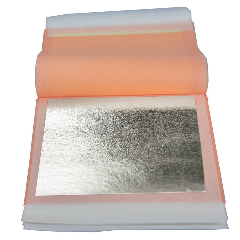 Barnabas Blattgold Silver Leaf - Real Silver [25 Sheets, 3.75