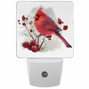 Pfrewn Bird Cardinal Berries Night Light Plug in Set of
