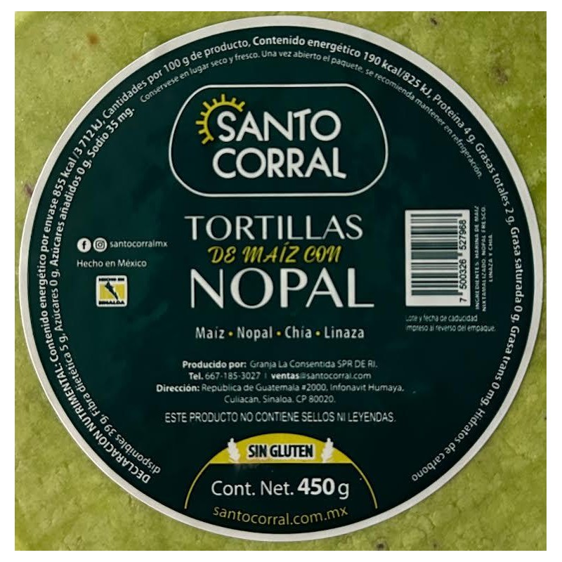 Gluten Free Tortillas de Maíz con Nopal! - Tortillas de