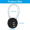 Waziaqoc 2 Pcs Wire Rope Lock, Mini Combination Lock, Wire