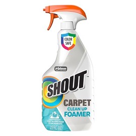 Shout Carpet Clean Up Foamer Rug & Carpet Cleaner, Color Safe and Fast Acting Spot & Stain Remover, 22 oz Trigger Spray