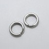 [caak] Stainless Steel Flat Key Ring Holder Double Ring Lightweight