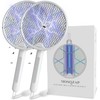 MOSQZAP Electric Fly Swatter 2 Pack, Foldable Bug Zapper Racket
