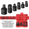 WiMas 6 Pieces Impact Socket Adapter Reducer, Impact Socket Adapter