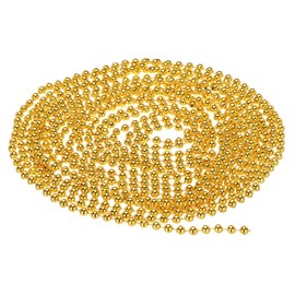 PATIKIL 6mm 16.4ft Pearl Beads Garland Diamond Bead Strand DIY Gemstone Decoration for Wedding Dress Christmas Tree Go Rude