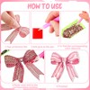 Siifert 15 Pcs Pink Bow Diamond Art Keychains Coquette Party