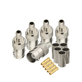 Eightwood BNC Jack Female Connector Straight Crimp for LMR-195 (5 PCS)