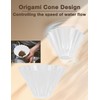 Coffee Filter Dripper, Resin Material, Reusable Cone Style Origami Coffee