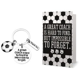 Soccer Coach Keychain and Card- Soccer Coach Gifts- Soccer Great Coach is Hard to Find Jewelry - Soccer Coach Gifts