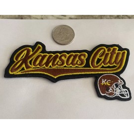 Kansas City Chiefs vintage embroidered iron  on  patch Approx 5”x 2” Beautiful!!