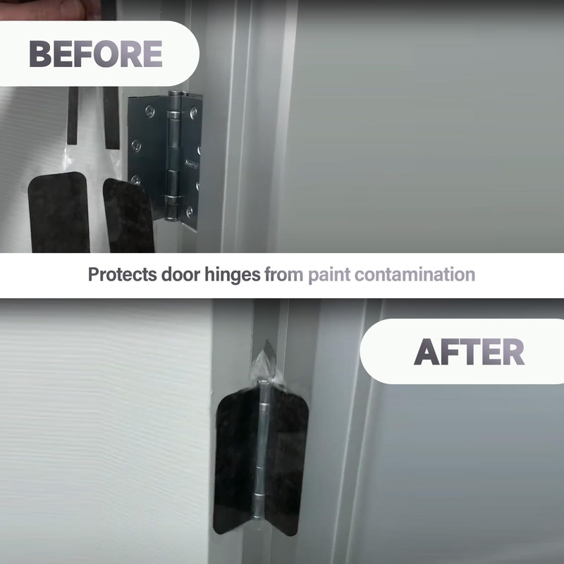 60 Pack 3.5" Magnetic Door Hinge Covers for Painting, Flexible